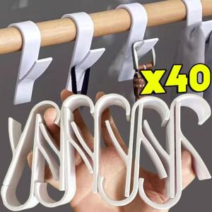 1/40피스 욕실 옷걸이 클립 온수 수건 라디에이터 레일 후크 홀더 다용도 건조 랙 옷 보관함 정리함