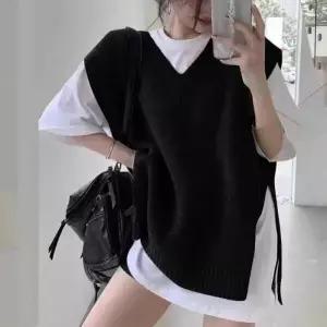 /옷자락 여자 가을겨울 루즈핏 니트 베스트