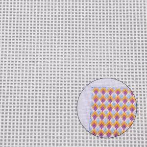 1팩 화이트 니들포인트 캔버스 폴리에스터 코튼 메시 시트 니트 및 크로셰 프로젝트용 블랭크 자수 14장(36