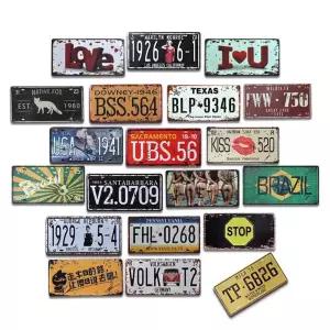 빈티지 차량 번호판 소품 인테리어 호프집 벽꾸미기 레트로