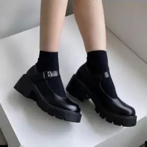 여성펌프스힐 여성통굽구두 플랫슈즈 에나멜 메리제인 캐주얼슈즈