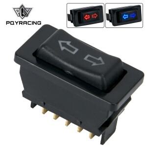 범용 자동차 파워 윈도우 스위치 리프팅 블루  레드 라이트 컬러 및 하네스  5 핀 DC 12V 20A