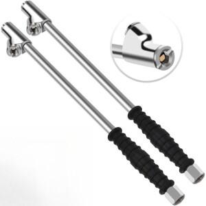 헤비 듀티 타이어 팽창기 고무 손잡이 금속 도구 자동차 밴 자전거 타이어 공기 척 압축기 어댑터 범용 밸