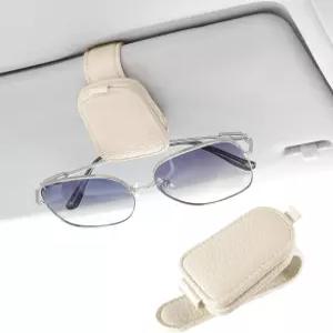 자동차용 JUSTTOP 1팩 선글라스 홀더 마그네틱 가죽 버클 선바이저 클립 티켓 카드 마운트 남녀용 자동차