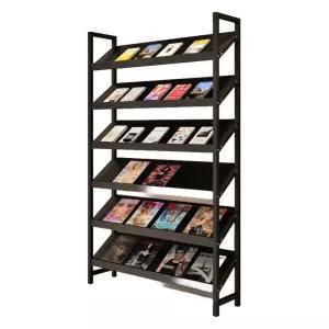 서점 진열대 철제 전면 4단 잡지 맞춤 높이 책장 도서 베스트셀러 매거진 진열장