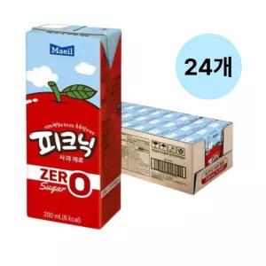 피크닉 사과 제로 200ml 24개