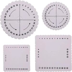 Kumihimo 디스크 우정 팔찌 사각 라운드 폼 브레이딩 플레이트  현용 가는 실 와이어  DIY 직조 공예  4 개