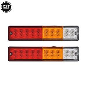 2PCS 트레일러 테일 라이트 12/24V 20 LED 자동차 트럭 트레일러 후면 테일 라이트 브레이크 중지 방향 지