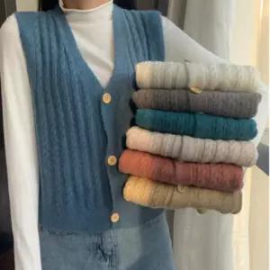 좋은 여성 간절기 꽈배기 니트조끼 브이넥 니트베스트 겨울