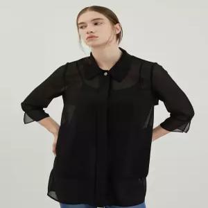 [올리비아로렌]메탈 버튼 홑겹 쉬폰 자켓____VOCFU4M5126