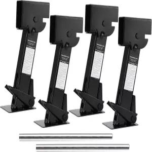 LUSHIH 여행용 RV 캠핑카용 트레일러 스태빌라이저 레벨링 잭 접이식 텔레스코프 다리 4개 세트 - 각각