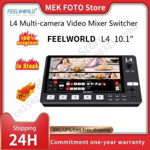 FEELWORLD 멀티 카메라 비디오 믹서 스위처  10.1 인치 터치 스크린  USB3.0 고속 스트리밍 방송 SDI HDMI
