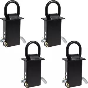 트레일러 스테이킹 포켓 D 링 16200파운드 헤비 듀티 탈착식 조절 가능한 타이 다운 1/2인치 히치 핀이