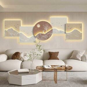 LED 액자 캔버스 벽화 소파 조명그림 압화 한식집 라이트