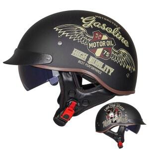 레트로 헬멧 클래식 반모 바이크 할리 데이비슨 내장 하이바