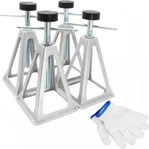 트레일러 캠퍼 4팩 알루미늄 스택 잭용 X-Haibei RV 스태빌라이저 잭은 쿠션 고무를 11인치에서 17인치까지