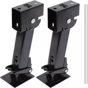 2PCS 스윙 다운 트레일러 스태빌라이저 잭 - 7인치 드롭 레그 18인치 조절 가능한 로드 핸들 및 RV 캠핑카