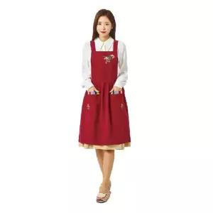 #넬]색동 플라워 자수 앞치마