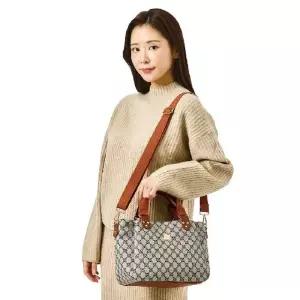 (베)쌈지]스퀘어 로고 레터링 투웨이백