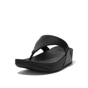 핏플랍 여성 루루 레더 토 포스트 샌들 - 블랙 FT64K2T105