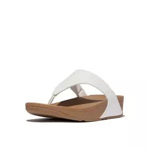핏플랍 여성 루루 레더 토 포스트 샌들 - 화이트 FT64K2T101