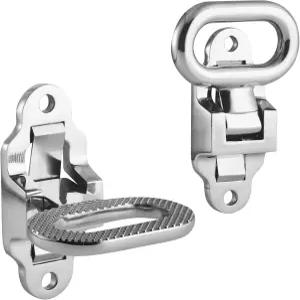 리어 2팩 4.3인치 대형 접이식 플립 업 단계 - 트럭 트레일러 RV 및 마린용 316 스테인리스 스틸 그립