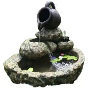 정원 인테리어 돌 연못 폭포수 조경 분수대 마당