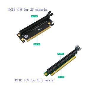 PCI-Express 4.0 라이저 카드  2U PCIe 3.0 16x  1U 컴퓨터 서버 섀시 90 도 직각 고속 어댑터