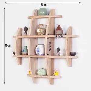 원목벽선반 엔틱 카페인테리어 우드 앤틱 선반 수납