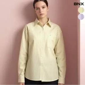 BNX 여성 파스텔 스트라이프 포켓 셔츠2246971