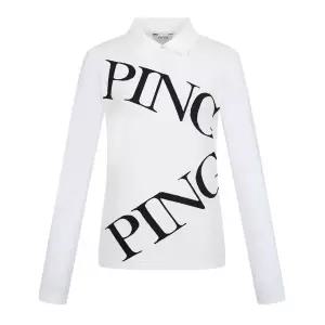 [핑]PING 여성 믹스 카라 긴팔 티셔츠 121E1TO156 WH 골프 긴팔티