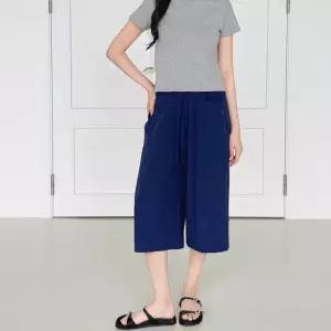 홈웨어 빅 와이드 스타일 7부 간편 여자 바지 아이스 외출