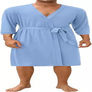 에쿠아르 남성 경량 기모노 스파 로브 니트 목욕 가운 소프트 슬립웨어 3/4 소매 라운지웨어 포켓 S-XXL