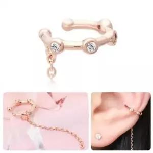 이어커프선물 여자이어커프 로즈골드 드롭 이어커프 체인 링 14KGP