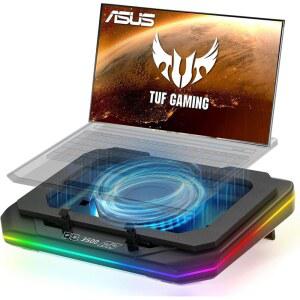 [미국배송] 아수스 TUF 게이밍 A17 A18 A16 A14 F15 F16 F17 대시 15 노트북용 쿨링 패드 초강력 부스터 터보 팬으로 빠르게 냉각 가능 RGB 라이트 모드 6개 속도 조절 터치 시작