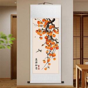 동양화 벽화 두루마리 인테리어 커튼 식당 엔틱 현관 다양한 돈들어오는 80x35