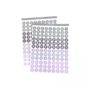 다이어리 꾸미기 영문 숫자 알파벳 원형 스티커 문구 세트