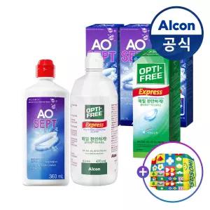 옵티프리 렌즈세척액 에이오셉 플러스 360ml 3개+익스프레스 470ml 1개(+물티슈 40매)