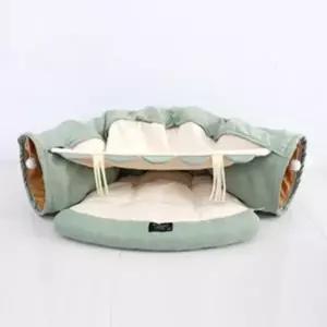고양이 터널 쿠션 민트 1P 숨숨집 방석 쿠션 하우스