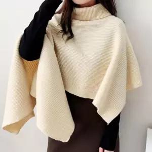 목폴라 숄케이프 니트 케이프 판초 어깨숄