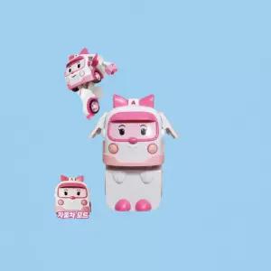 2인치 미니 변신 로봇 구급차 유아 장난감 남아 여아 어린이 선물 피규어 완구