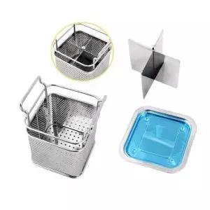 현이몰 사각 스텐 수저통 (소) 물받침 분리칸막이 수저꽂이 주방용 씽크대 물빠짐 걸이용 국자통 수저함