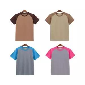 나그랑 4컬러 배색 마사지복 반팔 면20수 찜질복