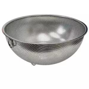 현이몰 고리 원형보울 스텐 타공 채반바구니 6호 특대 채반 야채바구니 거름망 스텐레스 타공채반