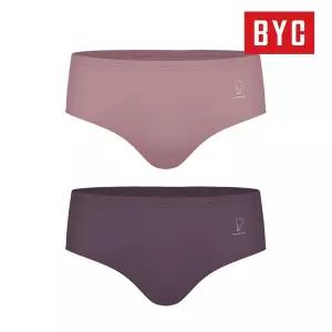 [BYC] 여성 미디 위생팬티 40수 면스판 방수포 패드 생리팬티 WNP2296 2매입