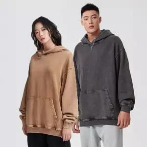 단체 후드티 커플 긴팔 티셔츠 피그먼트 무지 오버핏