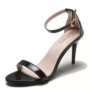 여성 인기 에나멜 발목 스트랩 샌들 패션 여름 구두 스트랩샌들힐 발목스트랩샌들