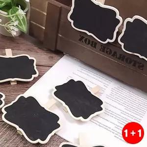 꽃집 화분 메세지 전달 나무 이름표 칠판형 목재 식물 이름표 (2배 배송 1+1)