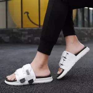 스트랩 포인트 배색 커플 샌들 간편 발편한 여름신발 남여공용 커플 남녀공용 스트랩샌들