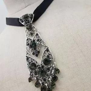 귀걸이 빅큐빅 보석 넥타이 사진소품 악세서리 보타이